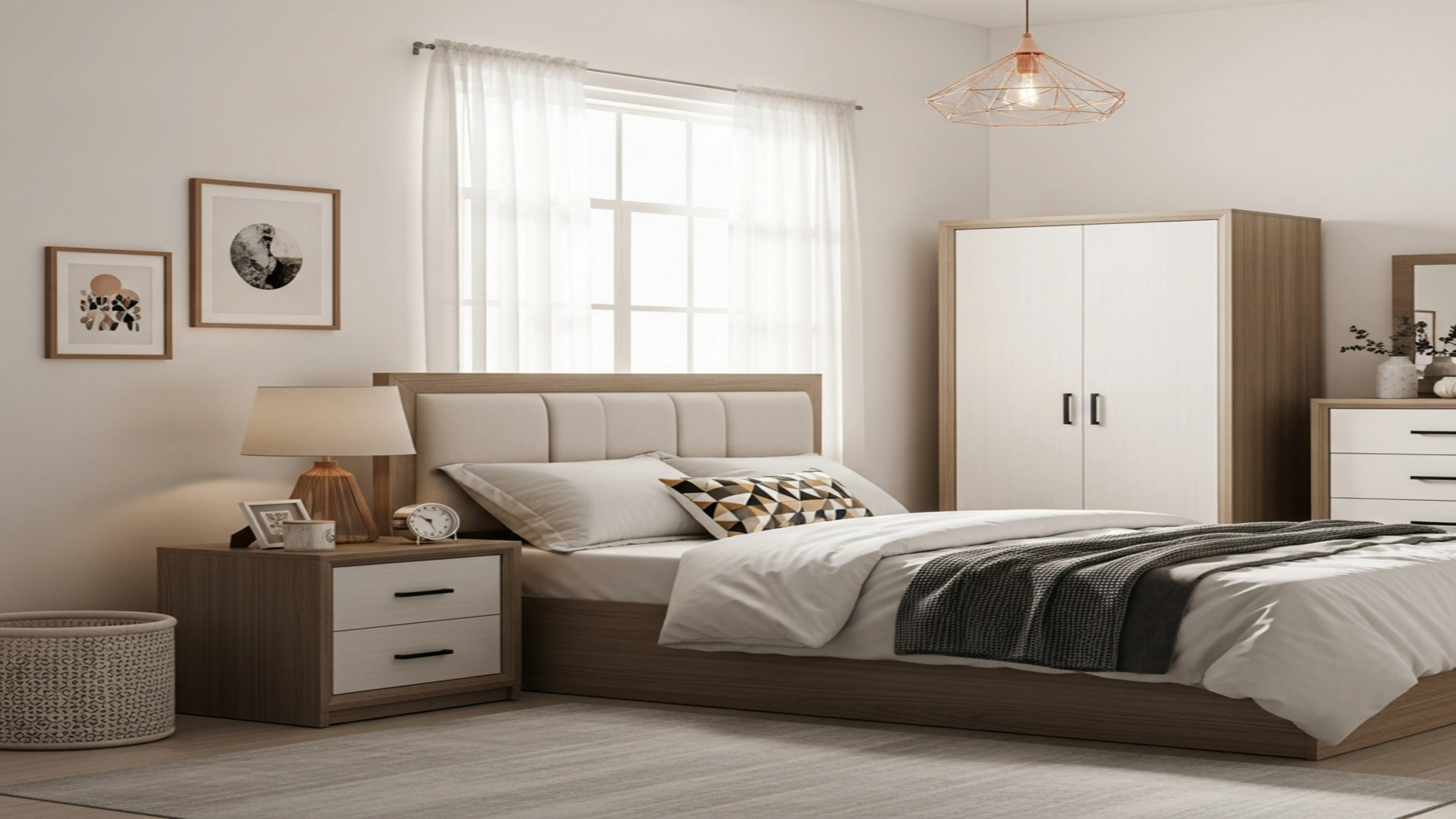 Affordable bedroom furniture options in UAE, showcasing stylish designs on a budget.