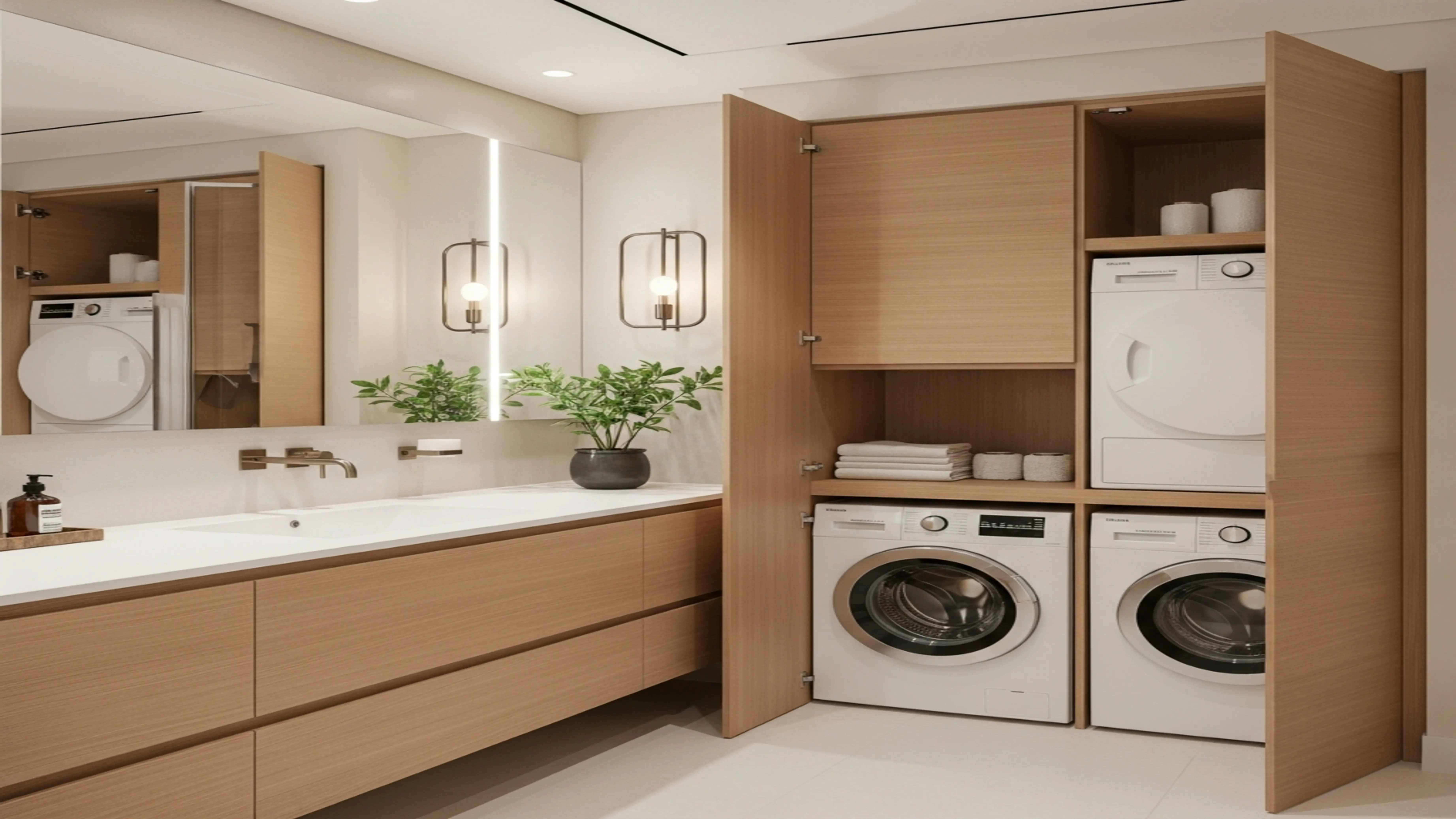 Modern bath and laundry furniture solutions in UAE